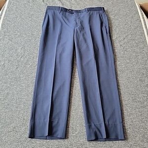 Brooks Brothers 1818 Milano Fit Dress Pants Men's 38x28 Blue Wool Made in Italy